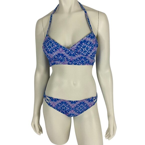 Sundazed Other - Sundazed 2-Piece Bikini Indigo & Blue Sz 32D Halter Top - Sz L 30 in. Bottom NWT